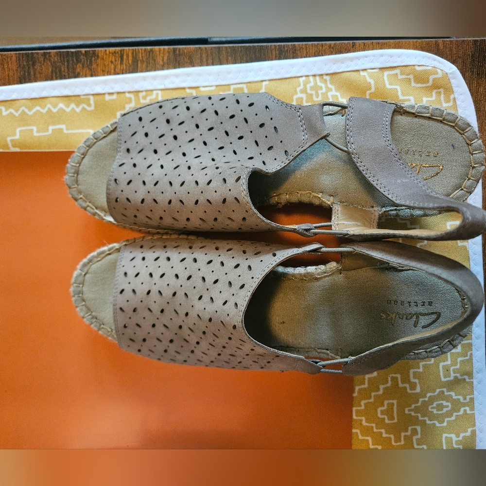 Clarks Wedge Espadrille Sandals
